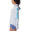 image:imageColumbia Womens Tidal Tee HoodieCirrus GreyOcean Blue Logo