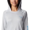 image:imageColumbia Womens Tidal Tee HoodieCool GreyRiptide Logo