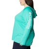 image:imageColumbia Womens Tidal Tee HoodieElectric TurquoiseWhite Logo