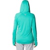image:imageColumbia Womens Tidal Tee HoodieElectric TurquoiseWhite Logo