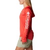 image:imageColumbia Womens Tidal Tee HoodieRed HibiscusWhite Logo