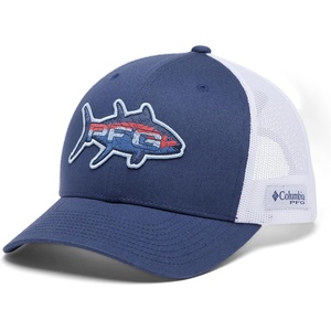 image:imageColumbia UnisexAdult PFG Patch Mesh Snap BackCapNocturnalWhiteTuna