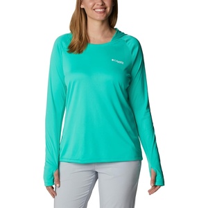 image:imageColumbia Womens Tidal Tee HoodieElectric TurquoiseWhite Logo