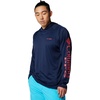 image:imageColumbia Mens PFG Terminal Tackle HoodieCollegiate NavySunset Red Logo