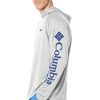 image:imageColumbia Mens PFG Terminal Tackle HoodieCool Grey HeatherVivid Blue Logo