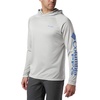 image:imageColumbia Mens PFG Terminal Tackle HoodieCool Grey HeatherVivid Blue Logo