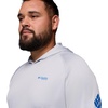 image:imageColumbia Mens PFG Terminal Tackle HoodieCool GreyVivid Blue Logo