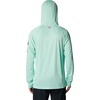 image:imageColumbia Mens PFG Terminal Tackle HoodieMint Cay HeatherCollegiate Navy Logo