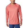 image:imageColumbia Mens PFG Terminal Tackle HoodieRed Hibiscus HeatherWhite Logo