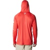 image:imageColumbia Mens PFG Terminal Tackle HoodieRed HibiscusWhite Logo