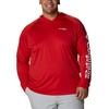 image:imageColumbia Mens PFG Terminal Tackle HoodieRed SparkWhite Logo