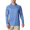 image:imageColumbia Mens PFG Terminal Tackle HoodieVivid Blue HeatherWinter Green Logo