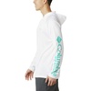 image:imageColumbia Mens PFG Terminal Tackle HoodieWhiteBright Aqua Logo