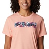 image:imageColumbia Plus Size Sun Trek Short Sleeve Graphic TeeCoral Reef HeatherTyphoon Bloom Frame