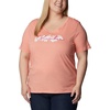 image:imageColumbia Womens Bluebird Day Relaxed V NeckCoral Reef HeatherLakeshore Flora