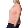 image:imageColumbia Womens Bluebird Day Relaxed V NeckCoral Reef HeatherLakeshore Flora