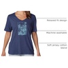 image:imageColumbia Womens Bluebird Day Relaxed V NeckNocturnal HeatherRocky Road