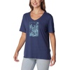 image:imageColumbia Womens Bluebird Day Relaxed V NeckNocturnal HeatherRocky Road