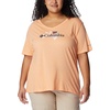 image:imageColumbia Womens Bluebird Day Relaxed V NeckPeach HeatherJubilant Flower Graphic