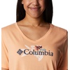 image:imageColumbia Womens Bluebird Day Relaxed V NeckPeach HeatherJubilant Flower Graphic
