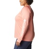 image:imageColumbia Womens Fork Stream Long Sleeve ShirtCoral ReefWhite Logo