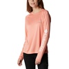 image:imageColumbia Womens Fork Stream Long Sleeve ShirtCoral ReefWhite Logo