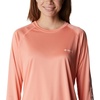 image:imageColumbia Womens Fork Stream Long Sleeve ShirtCoral ReefWhite Logo