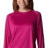 image:imageColumbia Womens Fork Stream Long Sleeve ShirtWild FuchsiaDark Nocturnal Logo