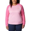 image:imageColumbia Womens Fork Stream Long Sleeve ShirtWild RoseSunset Orange Logo