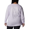 image:imageColumbia Womens North Cascades Back Graphic Long Sleeve TeePurple TintPdx Tested Tough Graphic