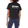 image:imageColumbia Womens North Cascades Cropped TeeTShirtBlackFramed Halftone Logo Graphic