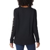 image:imageColumbia Womens North Cascades Long Sleeve TeeBlackCsc Branded Text Mountain Sleeve