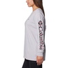 image:imageColumbia Womens North Cascades Long Sleeve TeeColm Grey HthrCsc Sleeve Logo Omblur