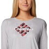 image:imageColumbia Womens North Cascades Long Sleeve TeeColm Grey HthrDimensional Gem Omblur