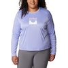 image:imageColumbia Womens Summerdry Graphic Long Sleeve TeeFrosted PurpleCsc Split Leaves Graphic