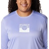 image:imageColumbia Womens Summerdry Graphic Long Sleeve TeeFrosted PurpleCsc Split Leaves Graphic