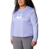 image:imageColumbia Womens Summerdry Graphic Long Sleeve TeeFrosted PurpleCsc Split Leaves Graphic