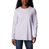 image:imageColumbia Womens North Cascades Back Graphic Long Sleeve TeePurple TintPdx Tested Tough Graphic