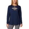 image:imageColumbia Womens North Cascades Long Sleeve TeeCollegiate NavyDimensional Gem Omblur