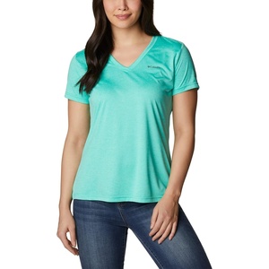 image:imageColumbia Hike Short Sleeve VNeckElectric Turquoise Heather