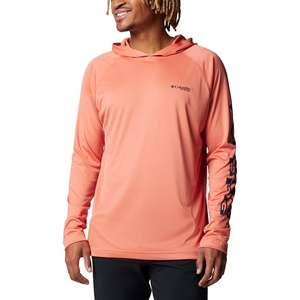 image:imageColumbia Mens PFG Terminal Tackle HoodieFaded PeachCollegiate Navy Logo