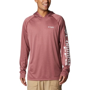 image:imageColumbia Mens PFG Terminal Tackle HoodieRed Jasper HeatherWhite Logo
