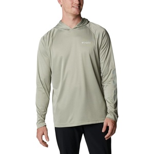image:imageColumbia Mens PFG Terminal Tackle HoodieSafari HeatherCool Green Logo