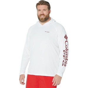 image:imageColumbia Mens PFG Terminal Tackle HoodieWhiteRed Jasper Logo