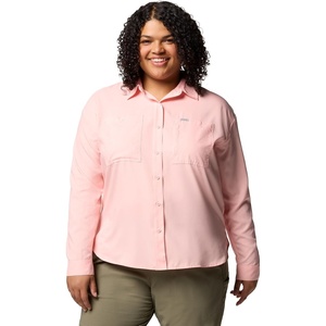 image:imageColumbia Plus Size Silver Ridge Utility Long Sleeve ShirtPink Sand