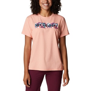 image:imageColumbia Plus Size Sun Trek Short Sleeve Graphic TeeCoral Reef HeatherTyphoon Bloom Frame