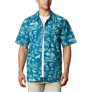 image:imageColumbia Sportswear Mens Trollers Best Short Sleeve ShirtAegean Blue Freshwater Roots Print