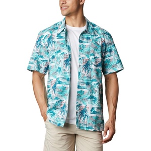 image:imageColumbia Sportswear Mens Trollers Best Short Sleeve ShirtBright Aqua Polynesian Print