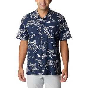 image:imageColumbia Sportswear Mens Trollers Best Short Sleeve ShirtCollegiate Navy Mighty Marlins Print