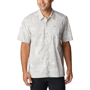 image:imageColumbia Sportswear Mens Trollers Best Short Sleeve ShirtCool Grey Mighty Marlins Print